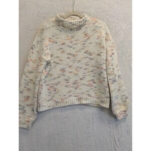 Jessica Simpson XS/S Cream Multi Knit Turtleneck Sweater Pullover‎